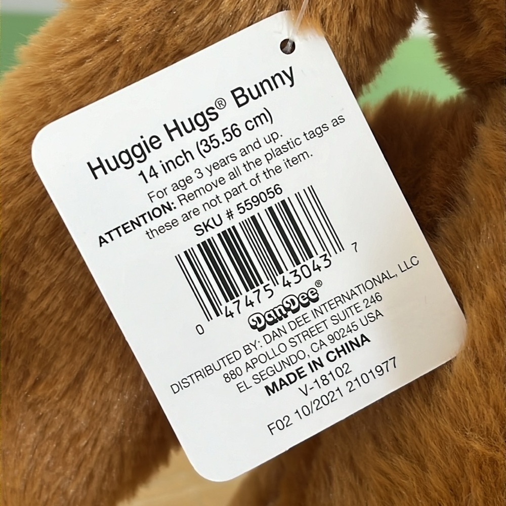 NEW 14” Huggie Hugs Easter Bunny stuffed animal - Picture 11 of 11